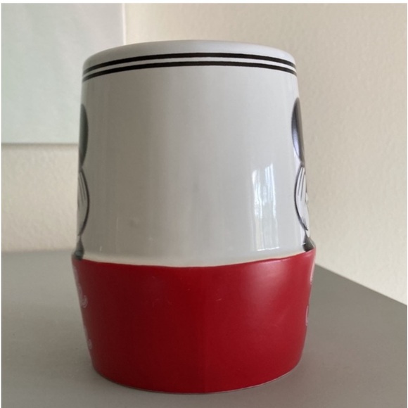 DISNEY Coffee Mug Red and white polka dot Minnie Mouse hair bow Large coffee cup - Picture 4 of 6